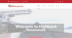 Desktop Screenshot of highbankresources.com
